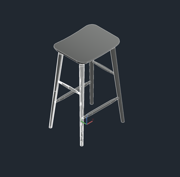 高脚椅子 吧椅 吧凳cad施工图