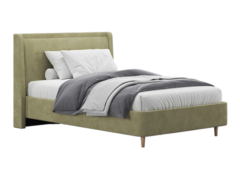  现代简约双人床 双人床 简约床 卧室床 抱枕3d模型 