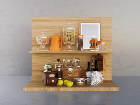 厨房摆件su模型