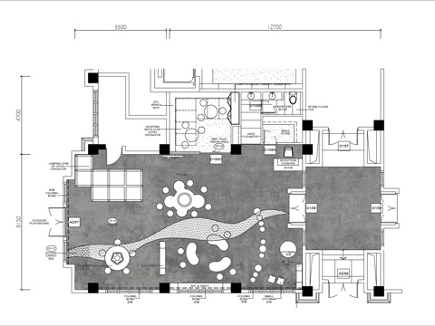 图书馆书吧CAD平面cad施工图