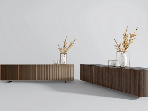  现代电视柜3d模型 