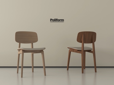 北欧餐椅 单椅  木椅 休闲椅su模型