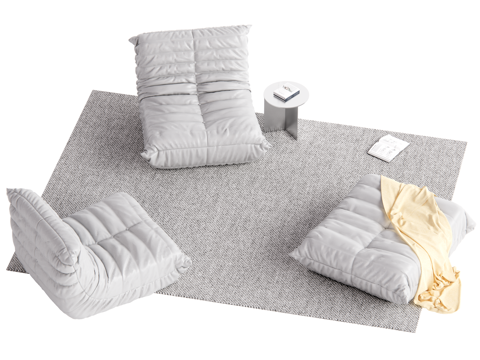 现代沙发组合su模型