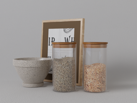 厨具摆件su模型