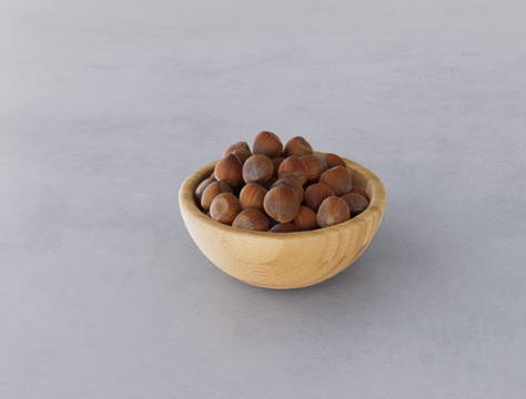  坚果摆件su模型 