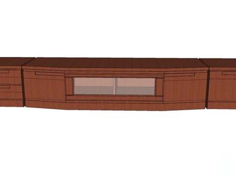 电视柜 实木电视柜 新中式电视柜 中式电视柜 全屋定制su模型