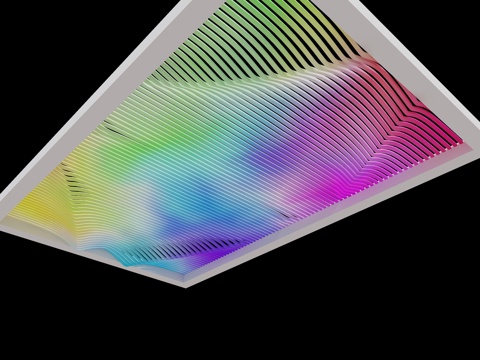 异形格栅吊顶 波纹格栅吊顶 异形吊顶 格栅吊顶 曲面天花吊顶su模型