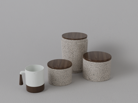 厨房摆件su模型