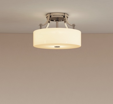 现代金属吊灯 客厅吊灯 书房吊灯 圆形吊灯 吸顶灯su模型