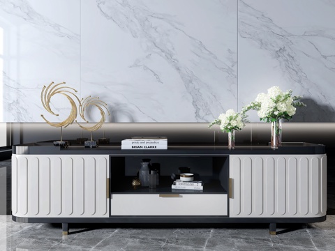  现代电视柜组合3d模型 