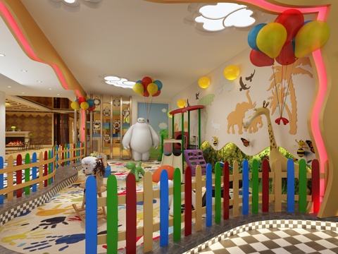  其它KTV 娱乐 休闲 儿童游乐区 大白 气球3d模型 