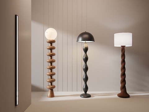 落地灯 金属落地灯 艺术落地灯su模型