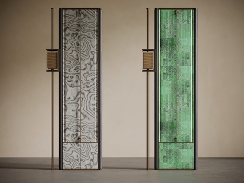 现代屏风柱子su模型