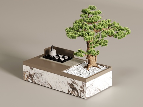 景观小品 卡座su模型