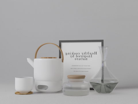 摆件组合su模型