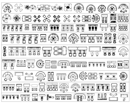 卡座CAD图库cad施工图