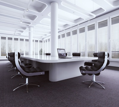  现代会议室 会议桌椅3d模型 