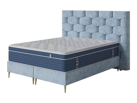  现代简约双人床 双人床 简约床 卧室床3d模型 