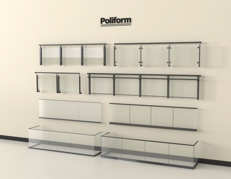 现代玻璃栏杆 护栏 围栏 扶手su模型