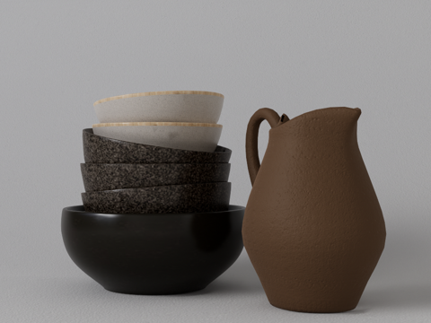 厨具摆件su模型