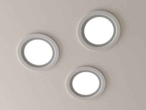 现代筒灯 嵌入式筒灯su模型