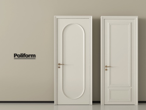 法式单开门  卧室门  平开门 木门su模型