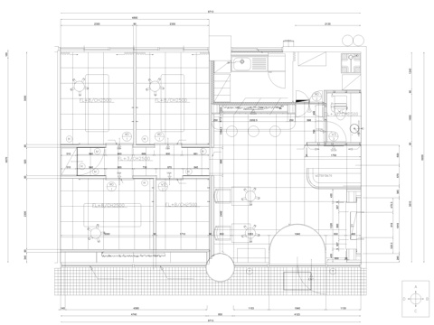 美容院平面图cad施工图