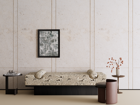 沙发边几凳子su模型