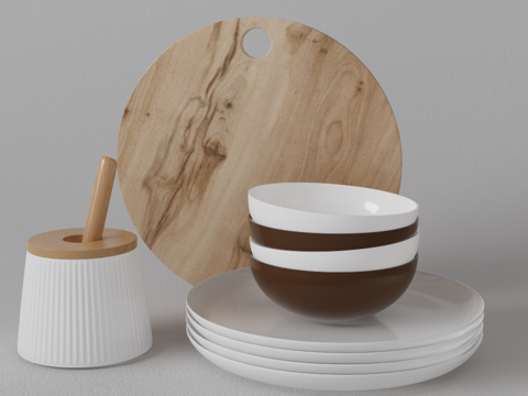 厨具摆件su模型