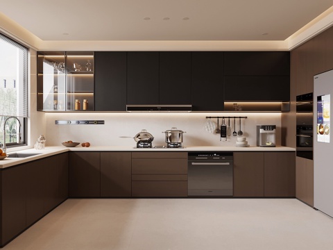 现代意式厨房su模型