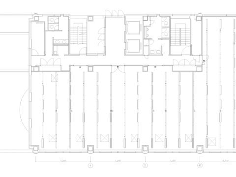 写字楼平面 办公楼平面图cad施工图