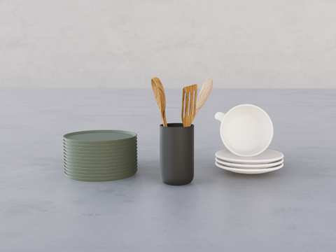 厨具摆件su模型