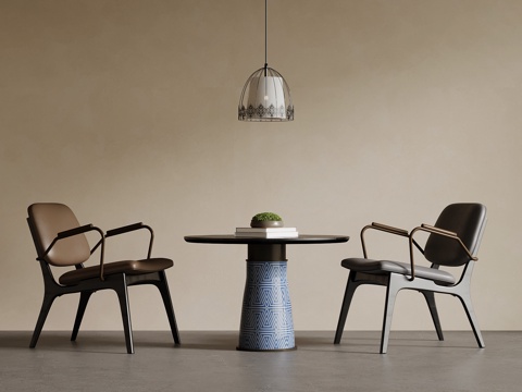 现代洽谈桌椅 休闲桌椅su模型