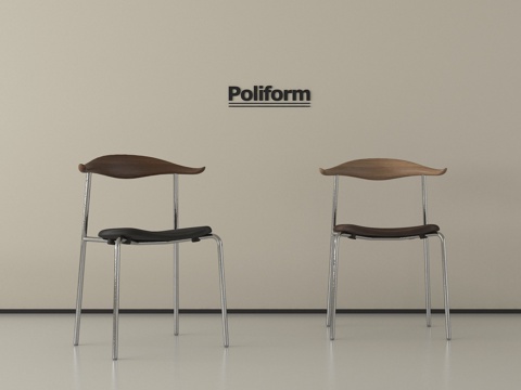 现代餐椅 单椅 金属椅 休闲椅su模型