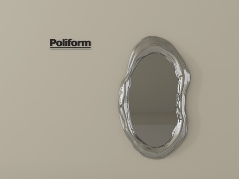 现代镜子 化妆镜 浴室镜  异形镜子su模型