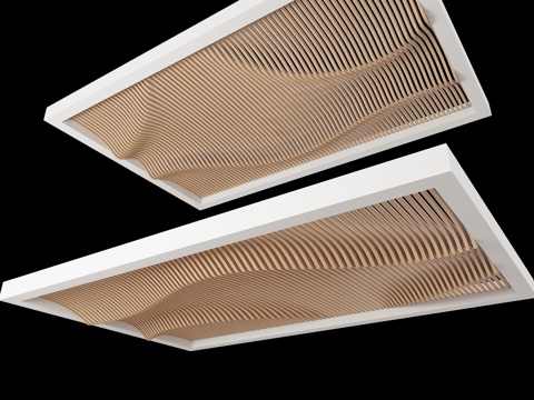 异形格栅吊顶 波纹格栅吊顶 异形吊顶 格栅吊顶 曲面天花吊顶su模型