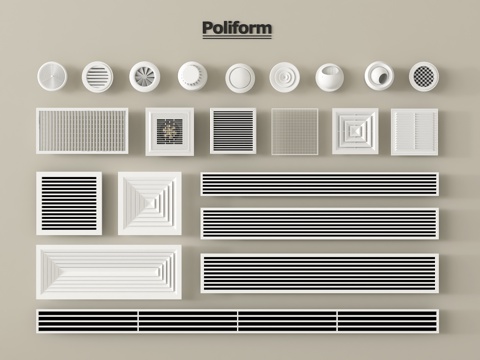 现代空调出风口  中央空调出风口 排风口  球形出风口su模型