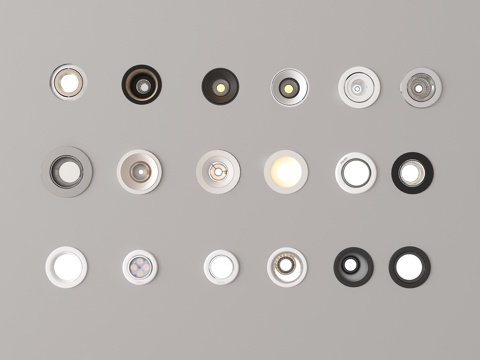 现代筒灯 嵌入式筒灯 牛角灯su模型