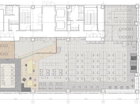 办公楼平面图 办公室平面图cad施工图
