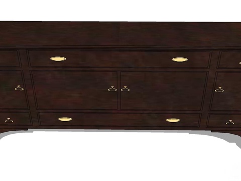 电视柜 实木电视柜 新中式电视柜 中式电视柜 全屋定制su模型