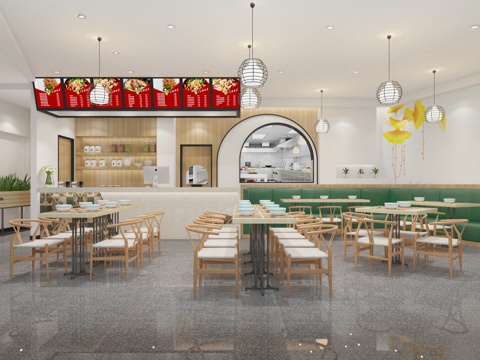  其它面馆 快餐 餐馆3d模型 