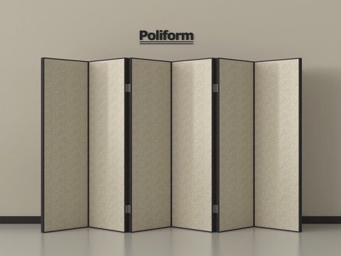 现代屏风隔断 折叠屏风su模型