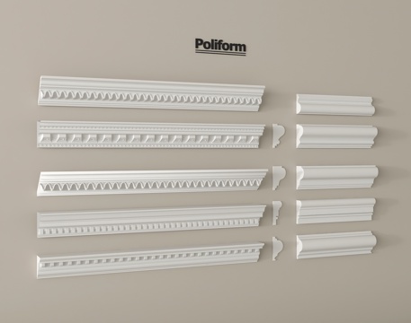 欧式石膏线 石膏构件su模型