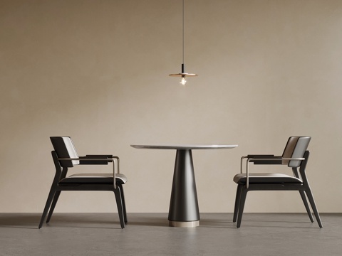 现代洽谈桌椅 休闲桌椅su模型