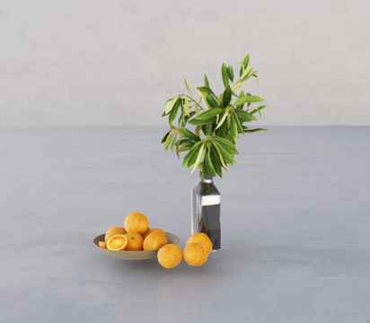 水果摆件su模型