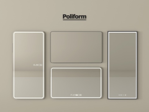 现代镜子 化妆镜 浴室镜 智能镜子su模型