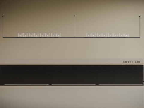 现代吧台 接待台su模型