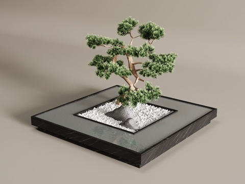 现代绿植景观su模型