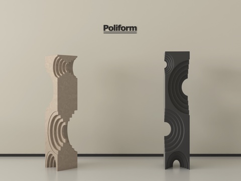 现代雕塑摆件 石头雕塑su模型