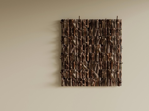 侘寂风墙饰su模型